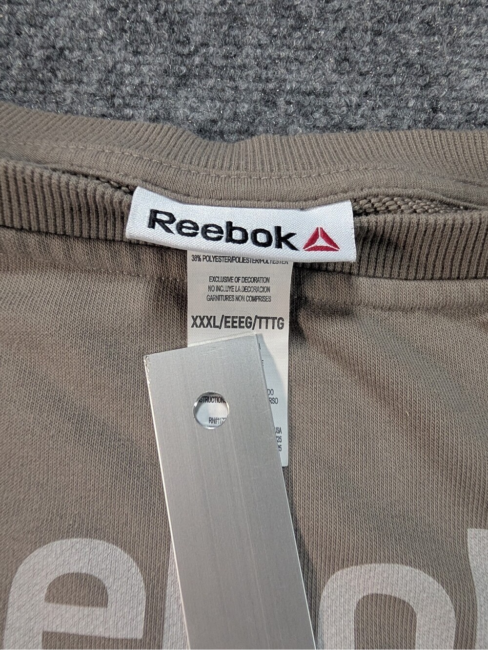Reebok Women's Beige Oversized Pullover Sweatshirt XXXL - Picture 3 of 8